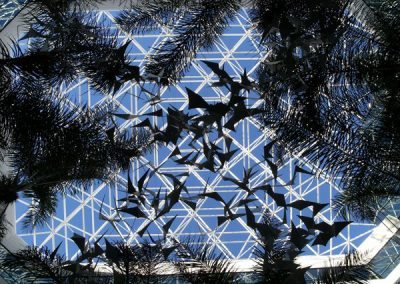 Large suspended sculpture installation