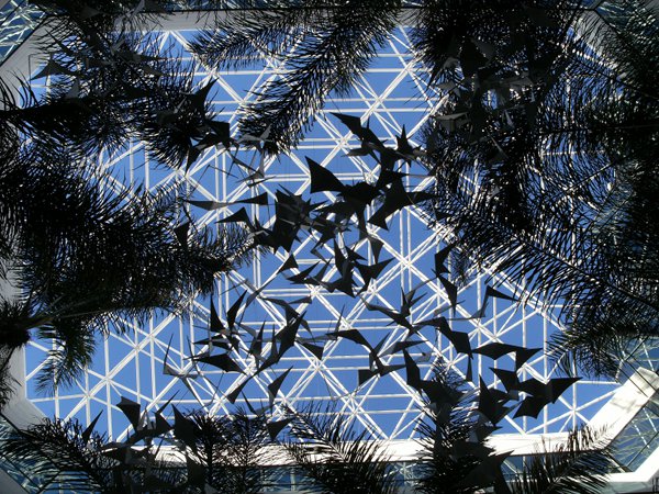 Large suspended sculpture installation