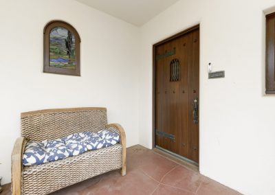 Restored original front door on historic home in Point Loma